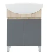 Тумба напольная Соло 48.5 см под раковину Элегия 50 цвет серый