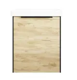 Тумба подвесная под раковину Sanflor Барселона 50 цвет дуб черный крафт