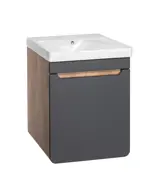 Тумба под раковину подвесная Окинава 50 см цвет графит