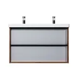 Тумба под раковину подвесная AM.PM Stern 90 см 2 ящика цвет орех