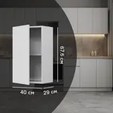 Кухонный шкаф навесной Миус 40x67.6x29 см ЛДСП цвет белый
