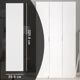 Дверь для шкафа Лион София 39.6x225.8x1.8 см ЛДСП цвет белый матовый