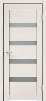 Дверь межкомнатная со стеклом Лайн 2 60x200 см Hardflex цвет дуб тернер белый без замка, без петель
