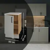 Кухонный шкаф напольный Нарбус 50x85x60 см ЛДСП цвет серый
