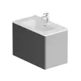 Тумба под раковину AM.PM Struktura подвесная 80 см МДФ/эмаль цвет графит