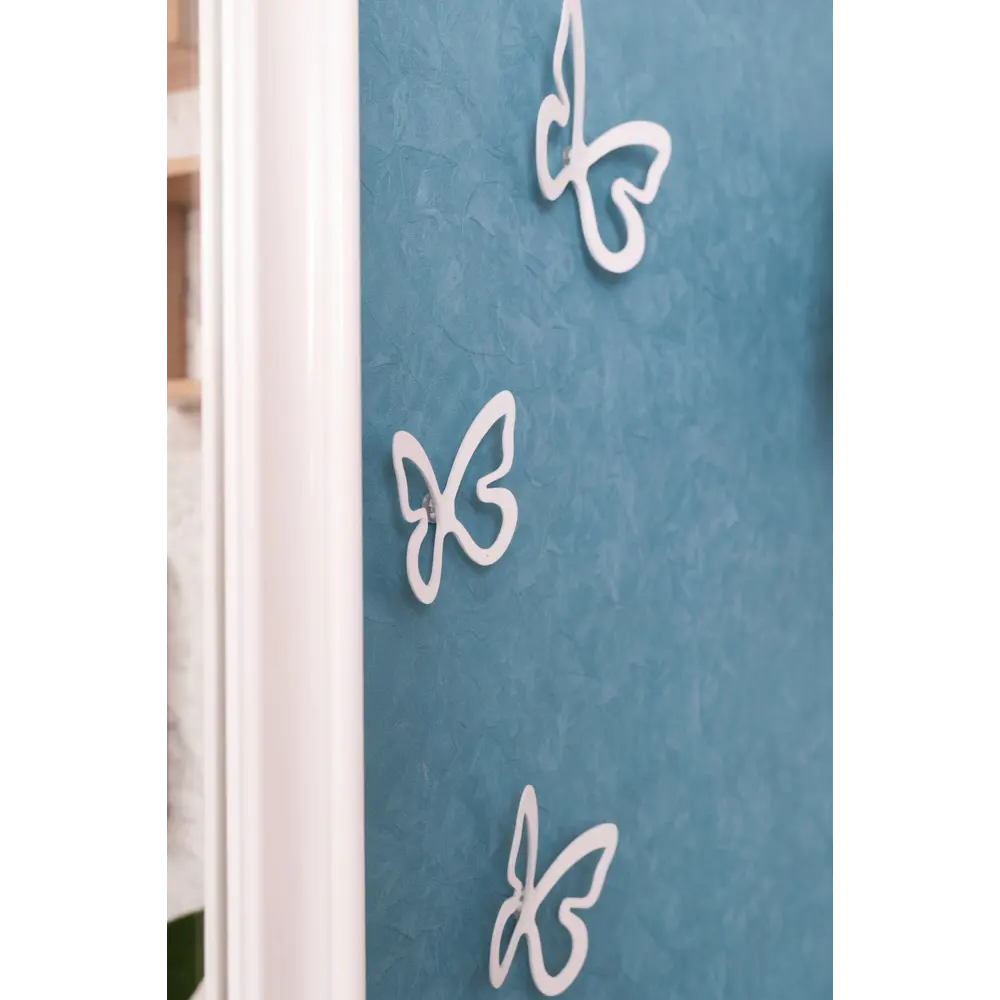 Фото 7 Декор для стен «Бабочки» цвет белый 8шт.