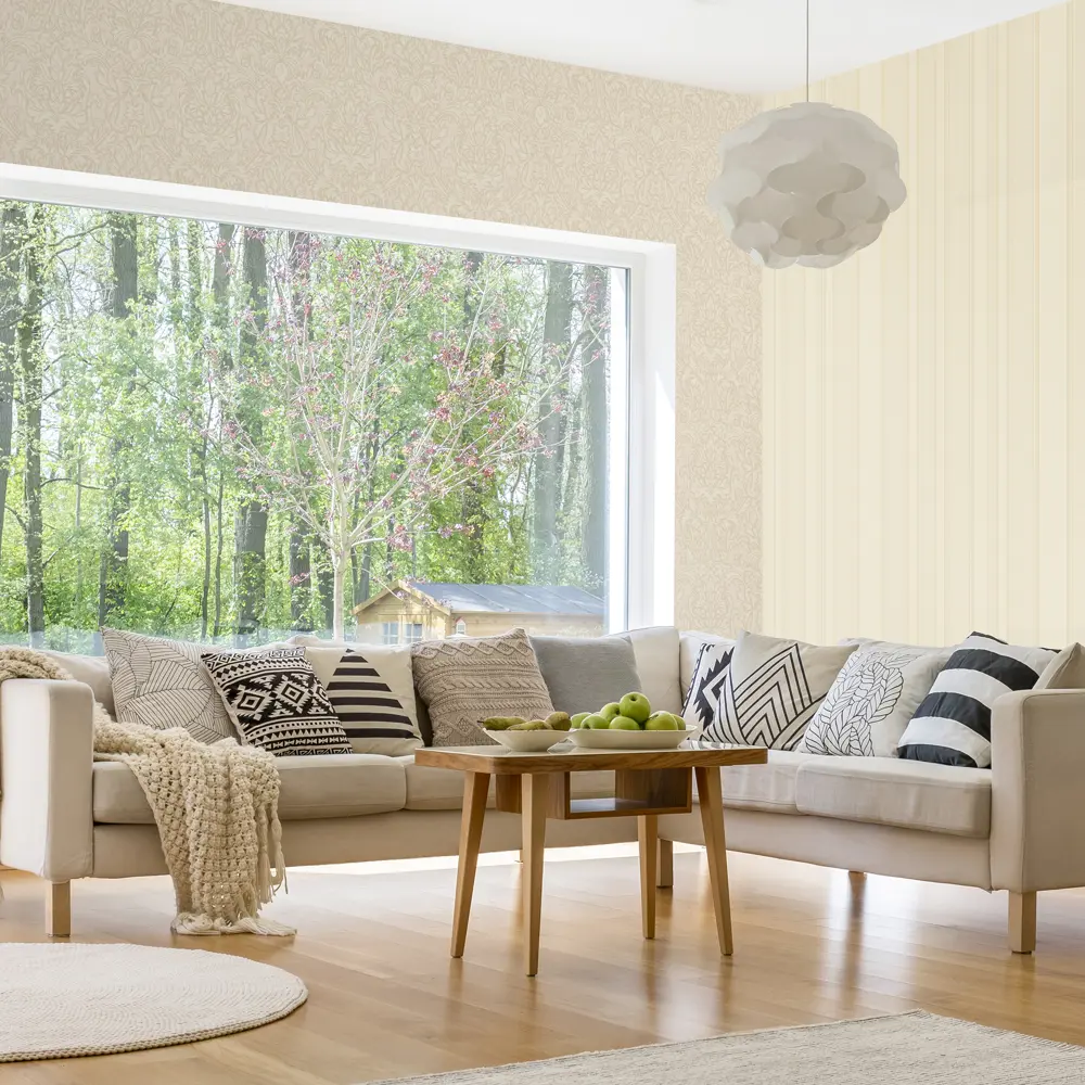 Фото 4 Обои флизелиновые Euro Decor Adele бежевые 1.06 м 3781-3