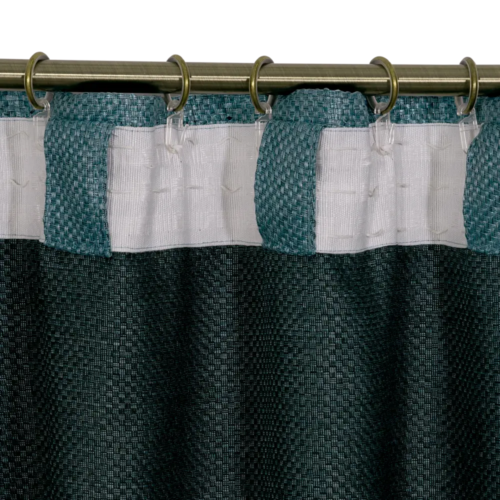 Фото 5 Штора на ленте «Rosalia», 200х280 см, цвет голубой