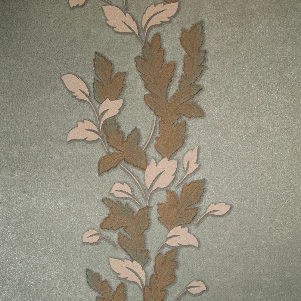 Фото Обои флизелиновые, 0.53х10 м, вензеля, цвет зелёный, ER 1871-7