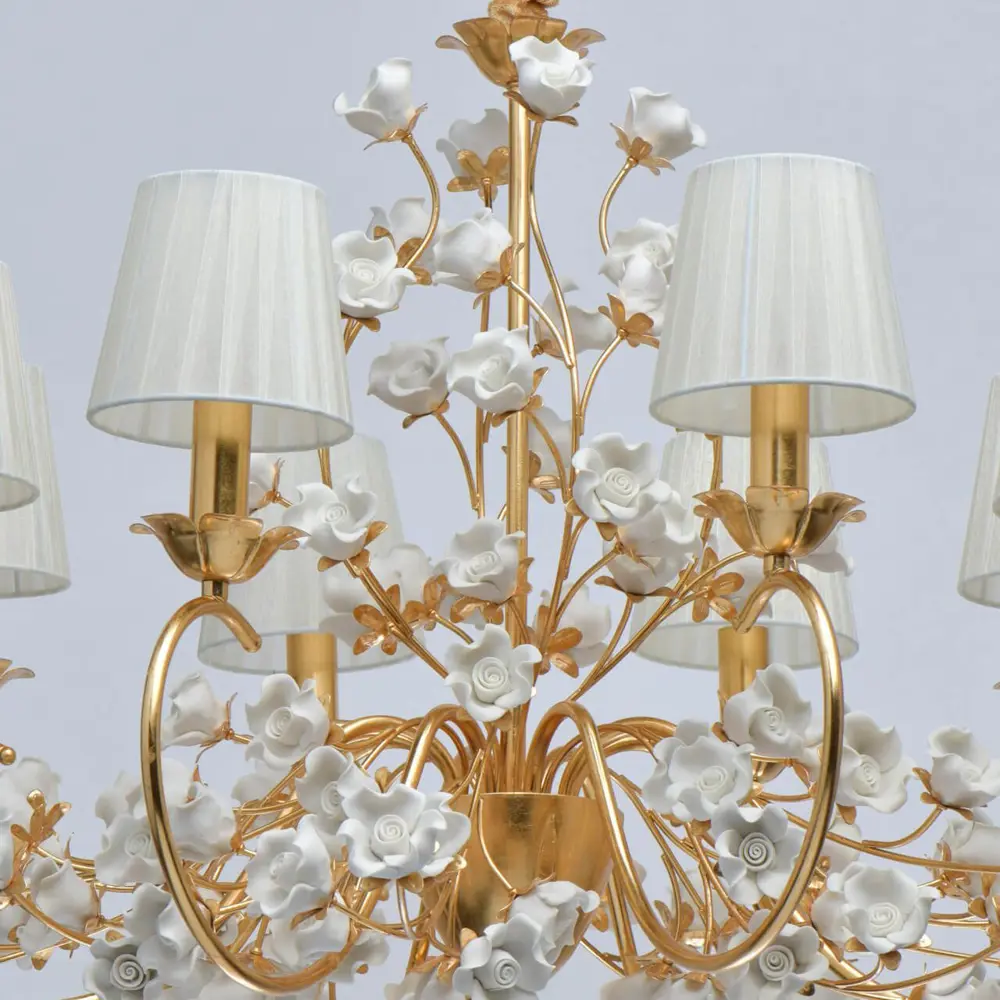 Фото 2 Люстра потолочная CHIARO 282012008, 8 ламп, 16 м², цвет золотой