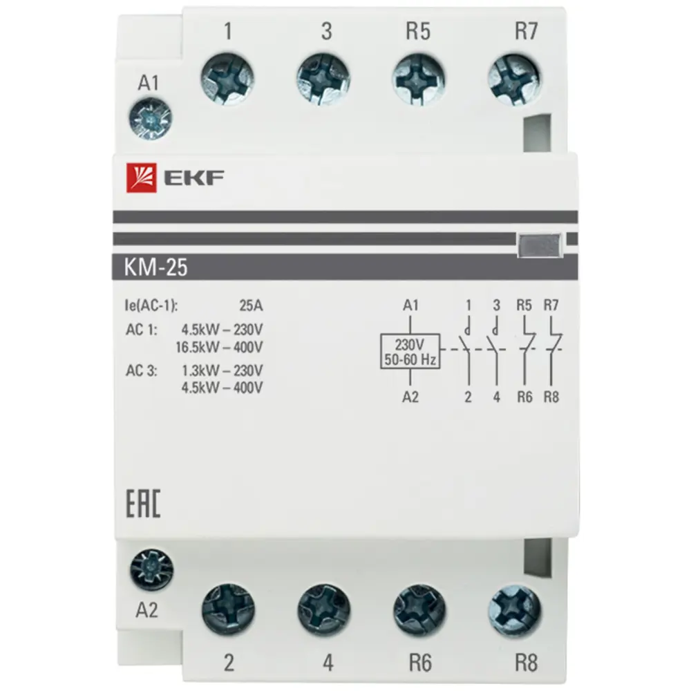 Фото 2 Контактор EKF КМ 2NC 25 А 230-400 В