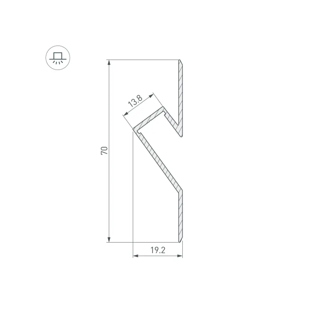 Фото 2 Профиль Arlight ARH-DECORE-S12-CAVE-F-2000 ANOD 023902 2 м Фото 2 Профиль Arlight ARH-DECORE-S12-CAVE-F-2000 ANOD 023902 2 м