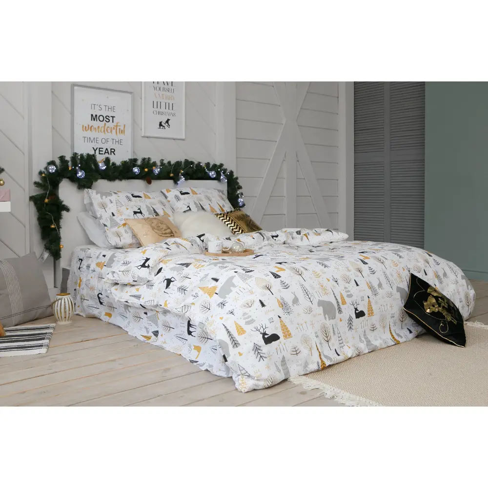 Фото 12 Комплект постельного белья Этель 4349498, семейный, бязь, разноцветный Фото 12 Комплект постельного белья Этель 4349498, семейный, бязь, разноцветный