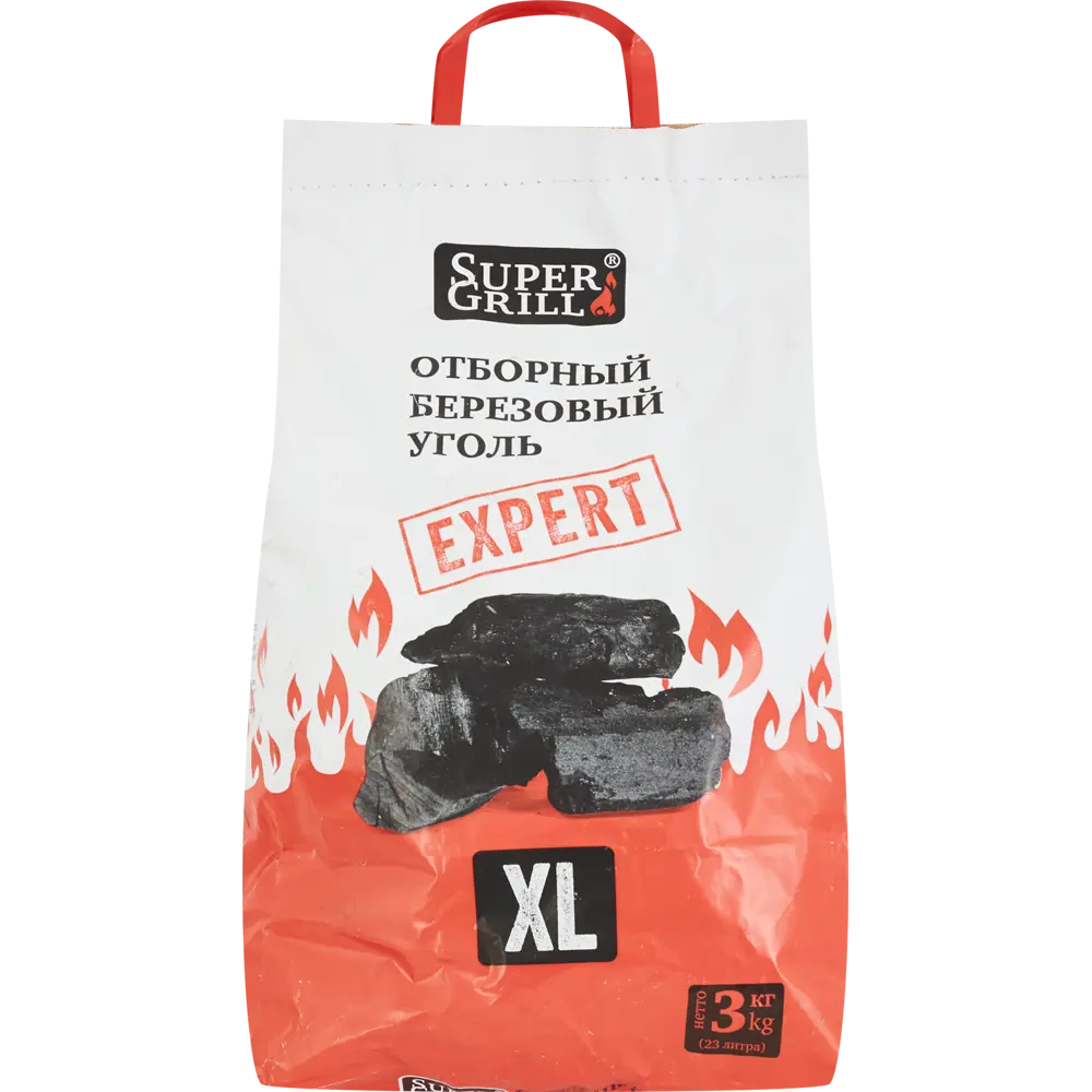 Фото Уголь берёзовый отборный Supergrill 3 Кг