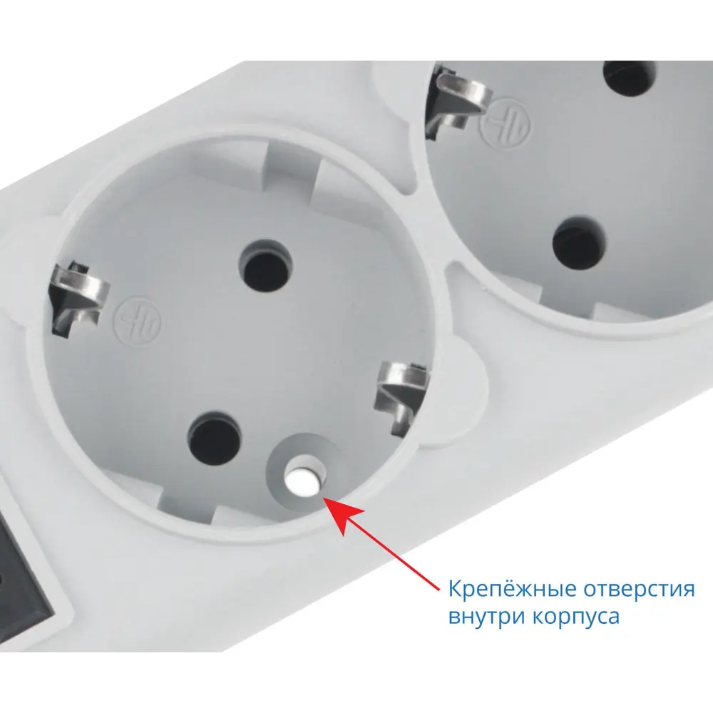 Фото 4 Удлинитель Powercube 391 5 розеток выключатель 3 м
