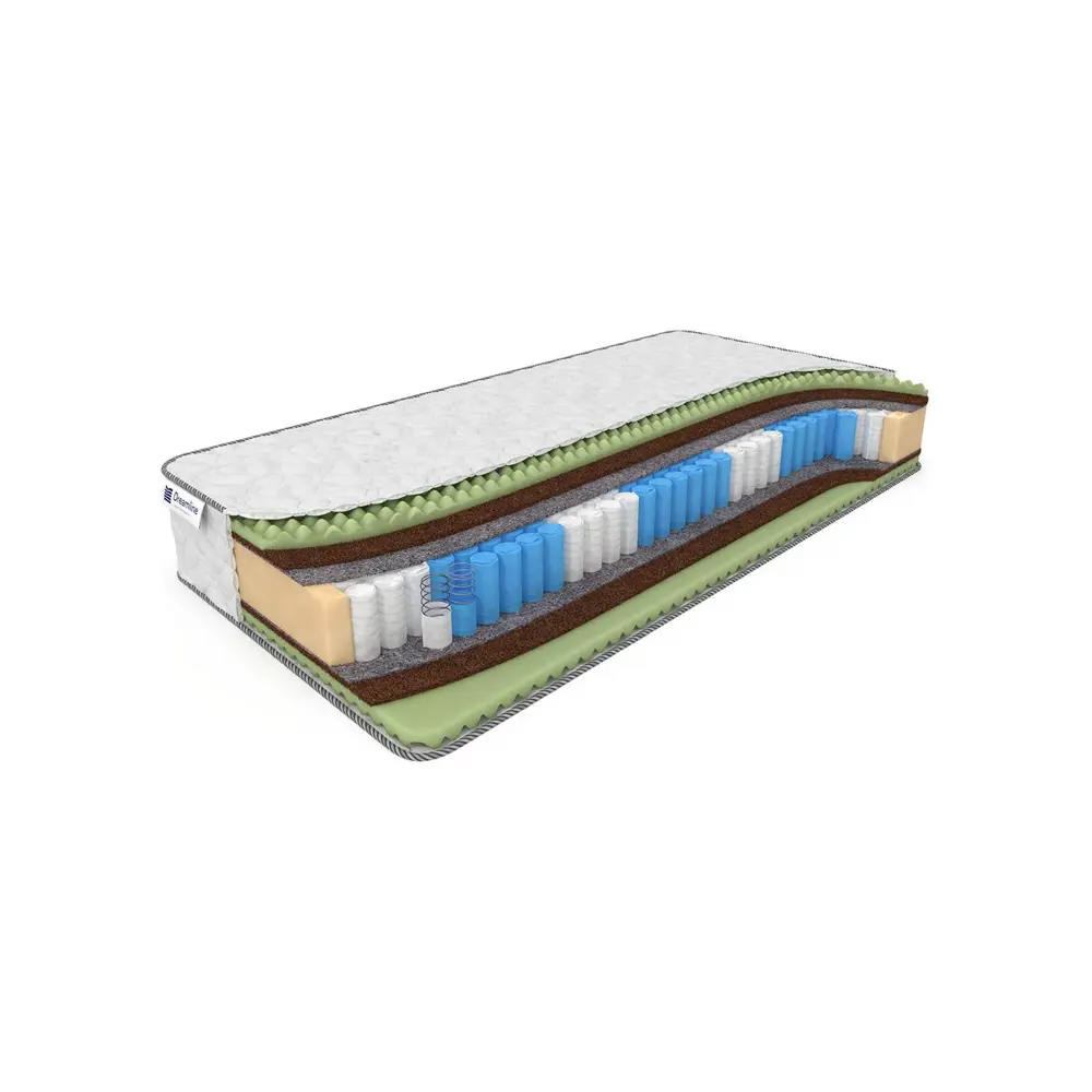 Фото Матрас Dreamline Ergo Foam Smart Zone 130x200 см, независимый пружинный блок, полутораспальный