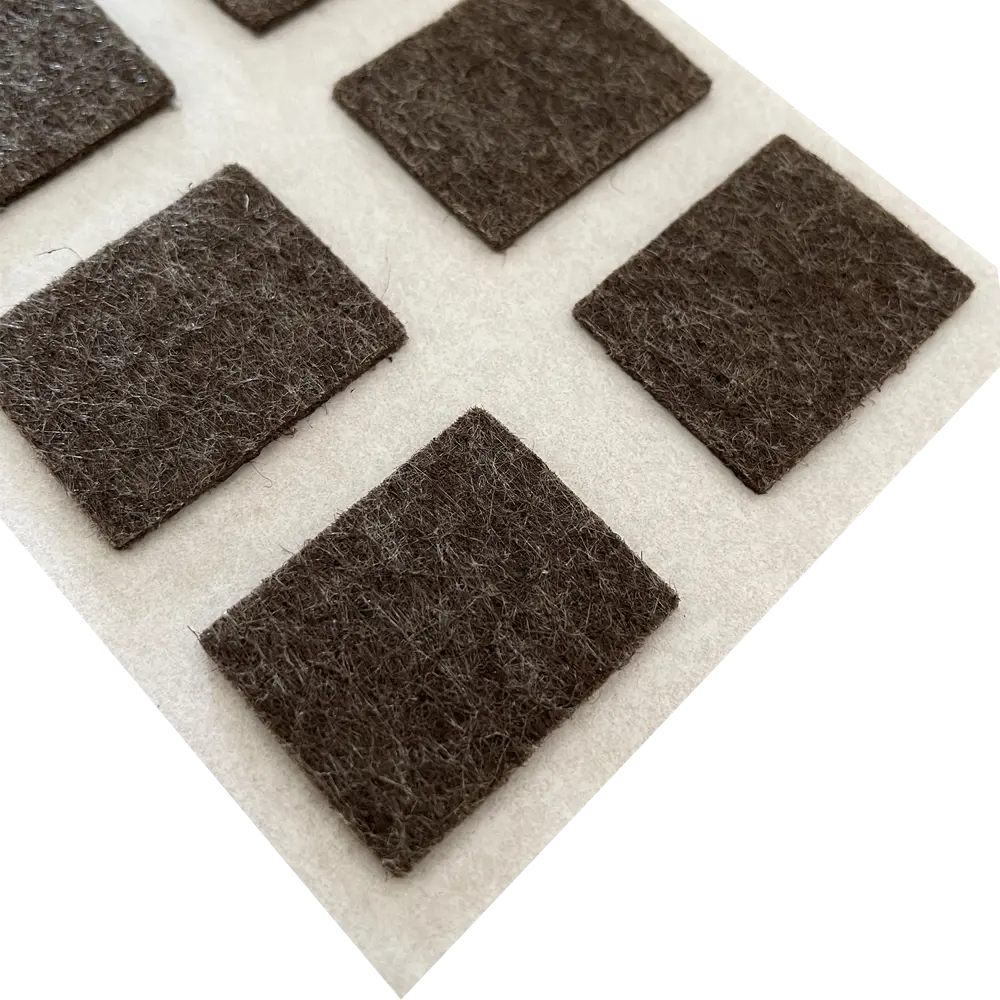 Фото 2 Протекторы самоклеящиеся для мебели 23x29 мм, прямоугольные, фетр, цвет коричневый, 8 шт.