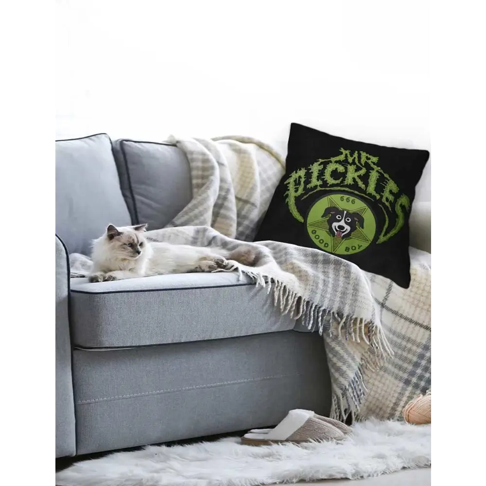 Фото 4 Декоративная подушка Wowmaker 5700-591998, 40x40 см, с принтом Мистер Пиклз