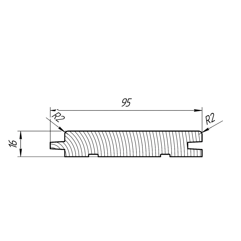 Фото 3 Вагонка сорт AB 16x95x3000 мм орех 8 шт. 2.28 м²