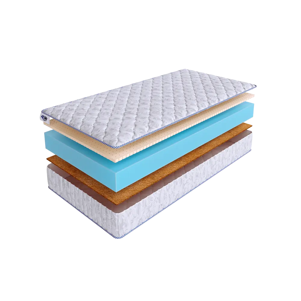 Фото Матрас SkySleep Flex Plus Mix 17 100x190 см беспружинный, полутораспальный, ортопедический, латексный, кокосовый