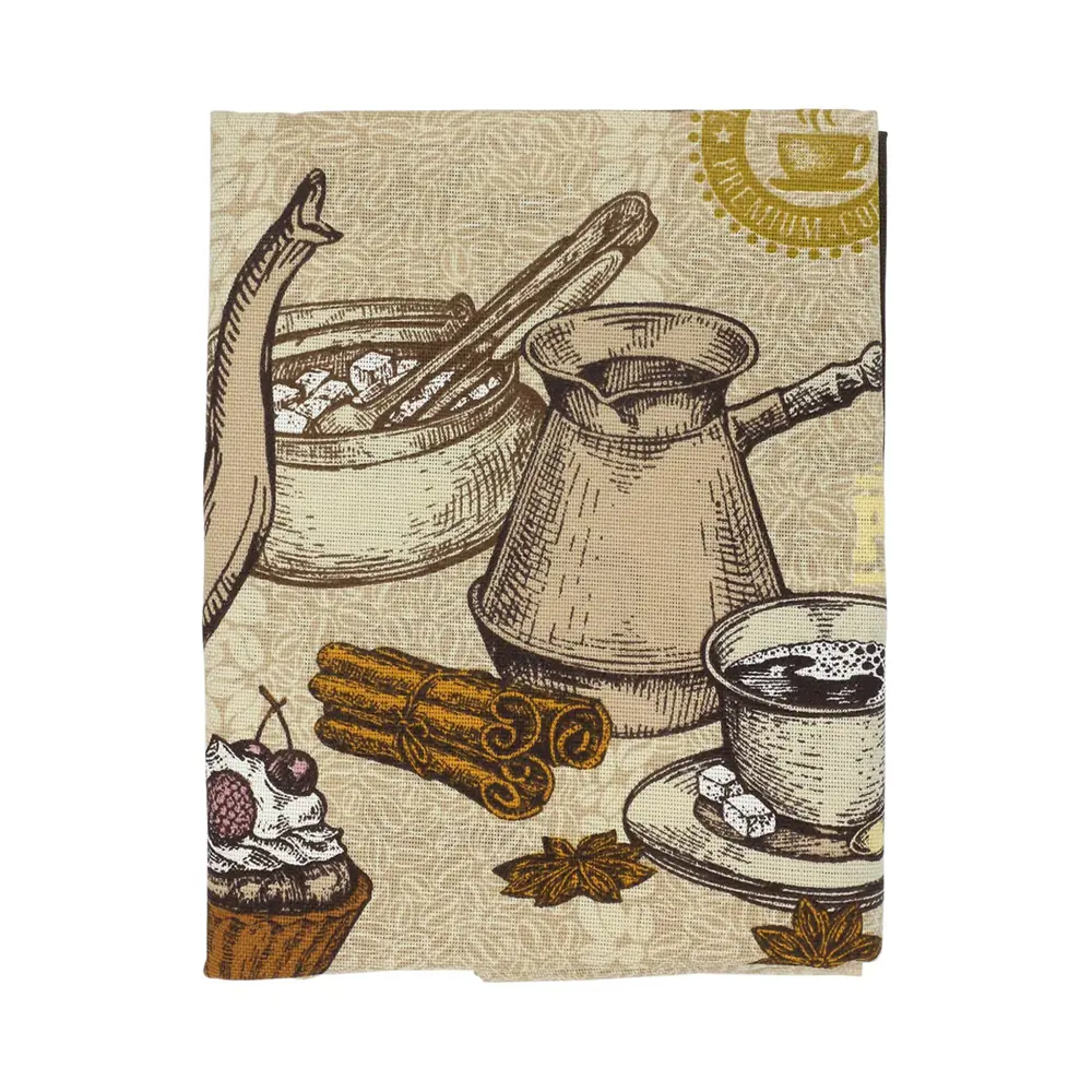 Фото 3 Набор рогожка "Кофейня" Sovushka 3 купона 50 x 60см, 100% хлопок