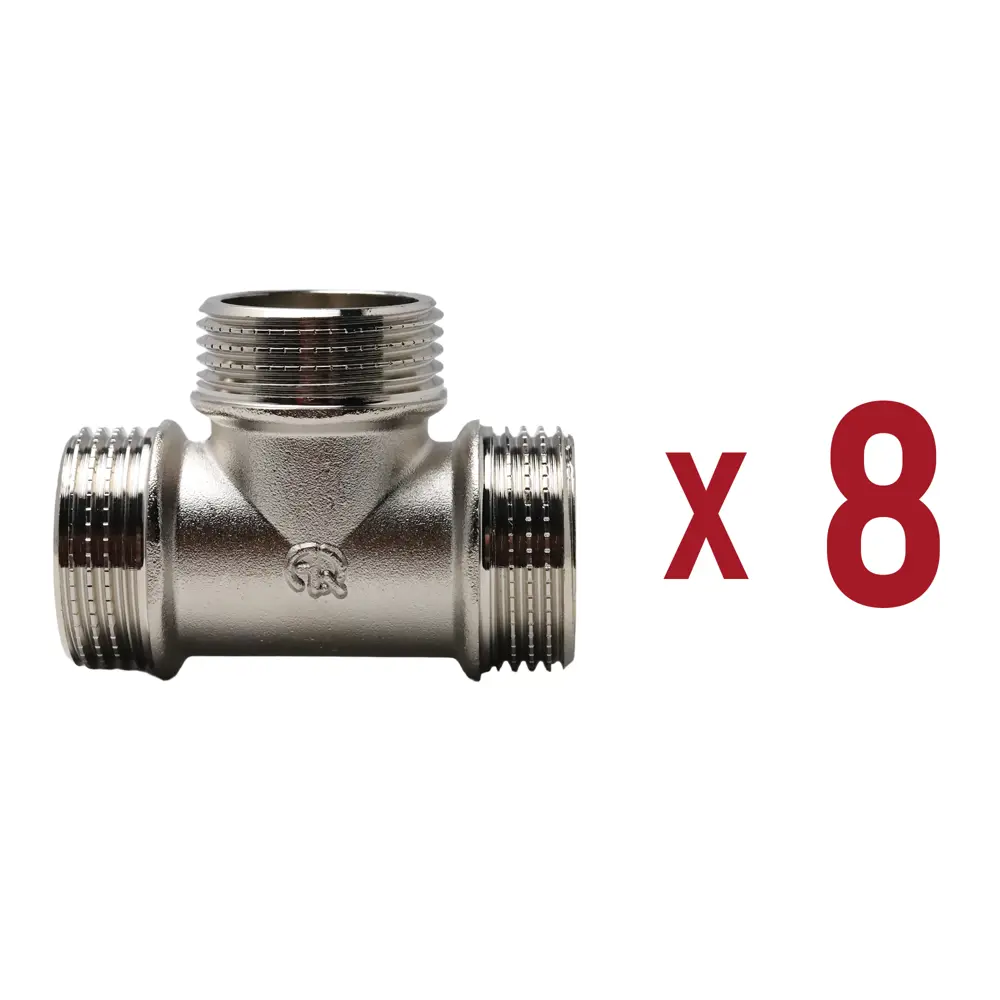 Фото Тройник Aqualink 1"x1"x1" НР латунь 8 шт