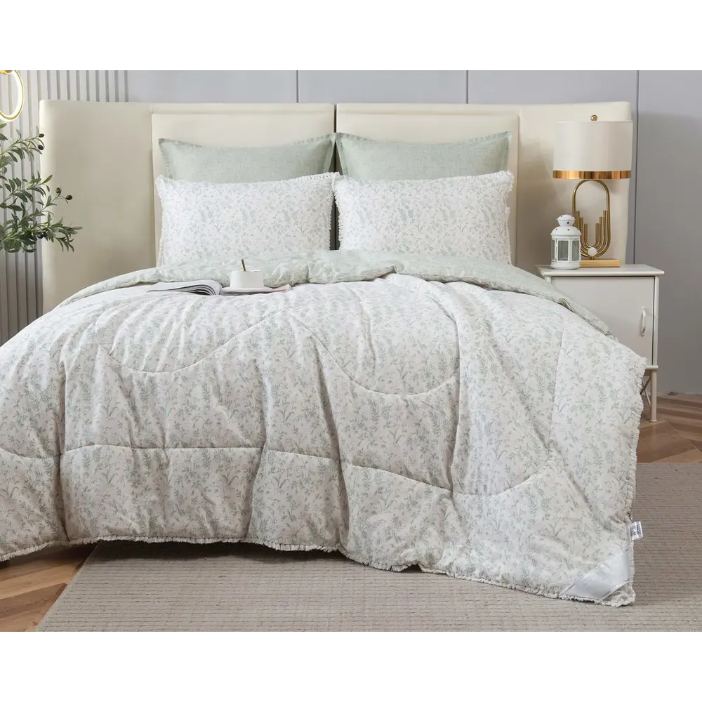 Фото 2 Комплект постельного белья Sofi de Marko Бернадетт Кт-Евро-Бт72, евро, сатин, зеленый Фото 2 Комплект постельного белья Sofi de Marko Бернадетт Кт-Евро-Бт72, евро, сатин, зеленый