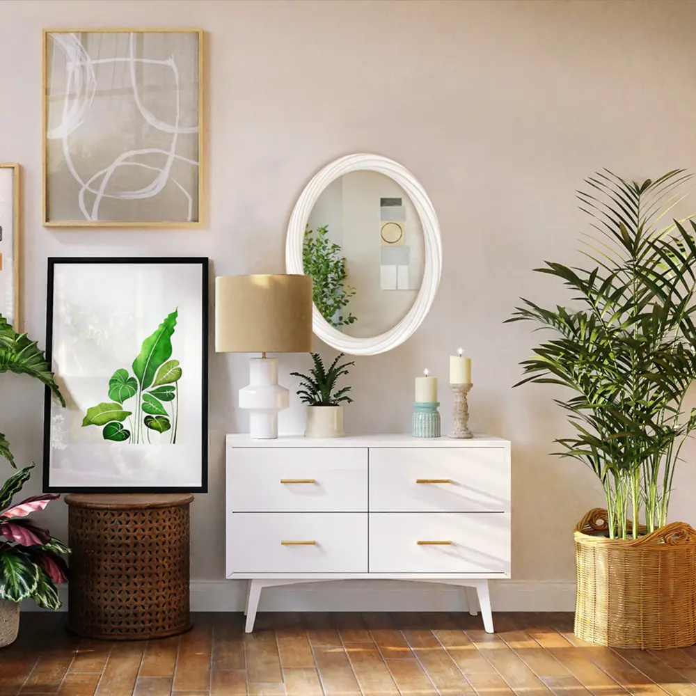 Фото 3 Зеркало декоративное Ральф в раме, Лесма Стиль, цвет белый 79x61 см