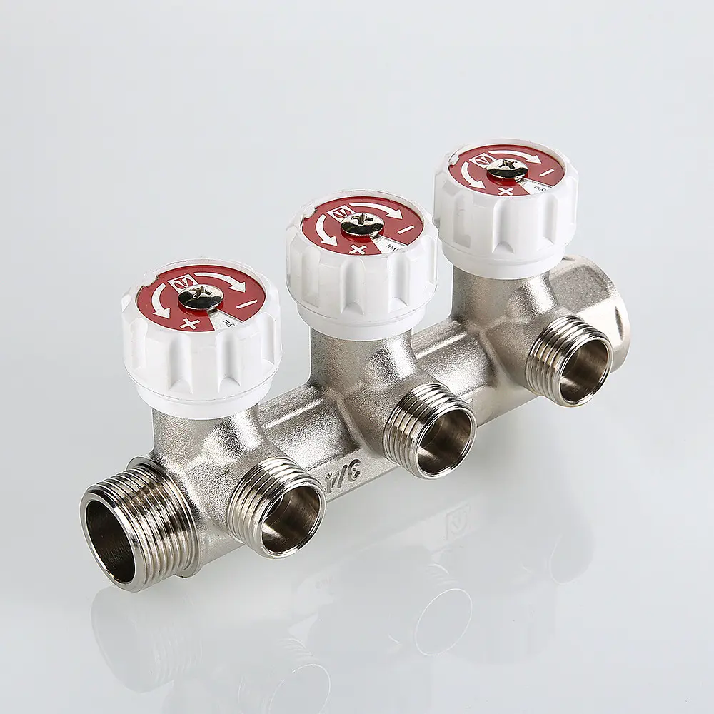 Фото 8 Коллектор Valtec 3 выхода 1"x3/4" евроконус VTc.570.NE.0603