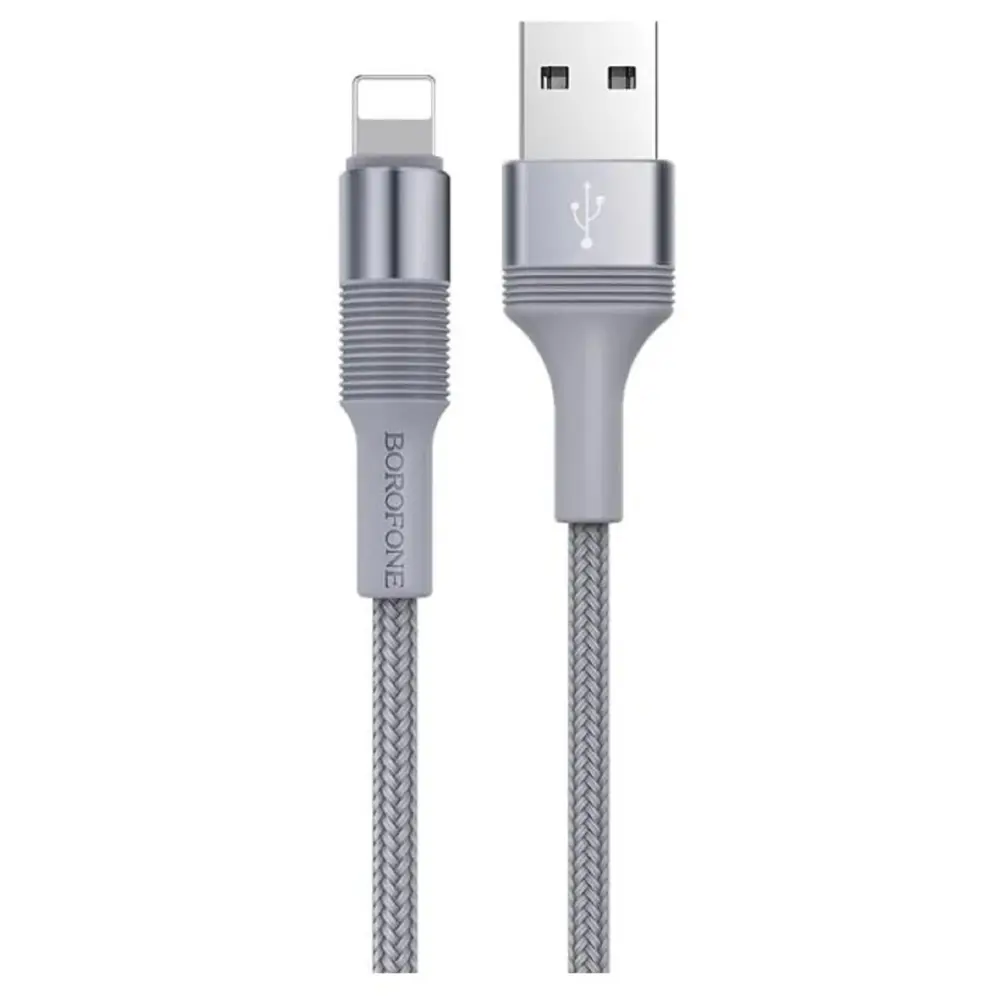 Фото 2 Кабель Borofone BX21 Lightning - USB 2.4 А 1 м цвет серый