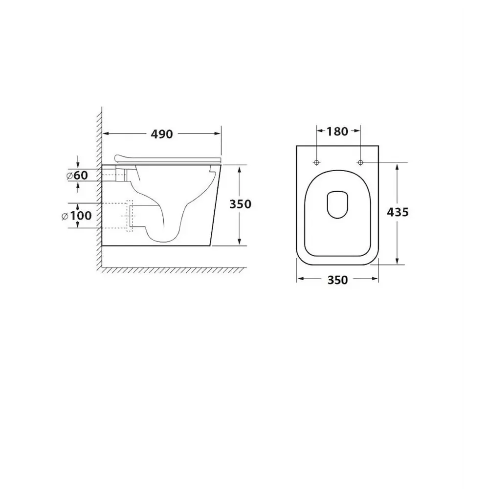 Фото 10 Комплект инсталляции Bauedge Bau Ideal E458103-BS0001-E00101, с унитазом безободковым Stil 49x35 клавиша Strike, хром