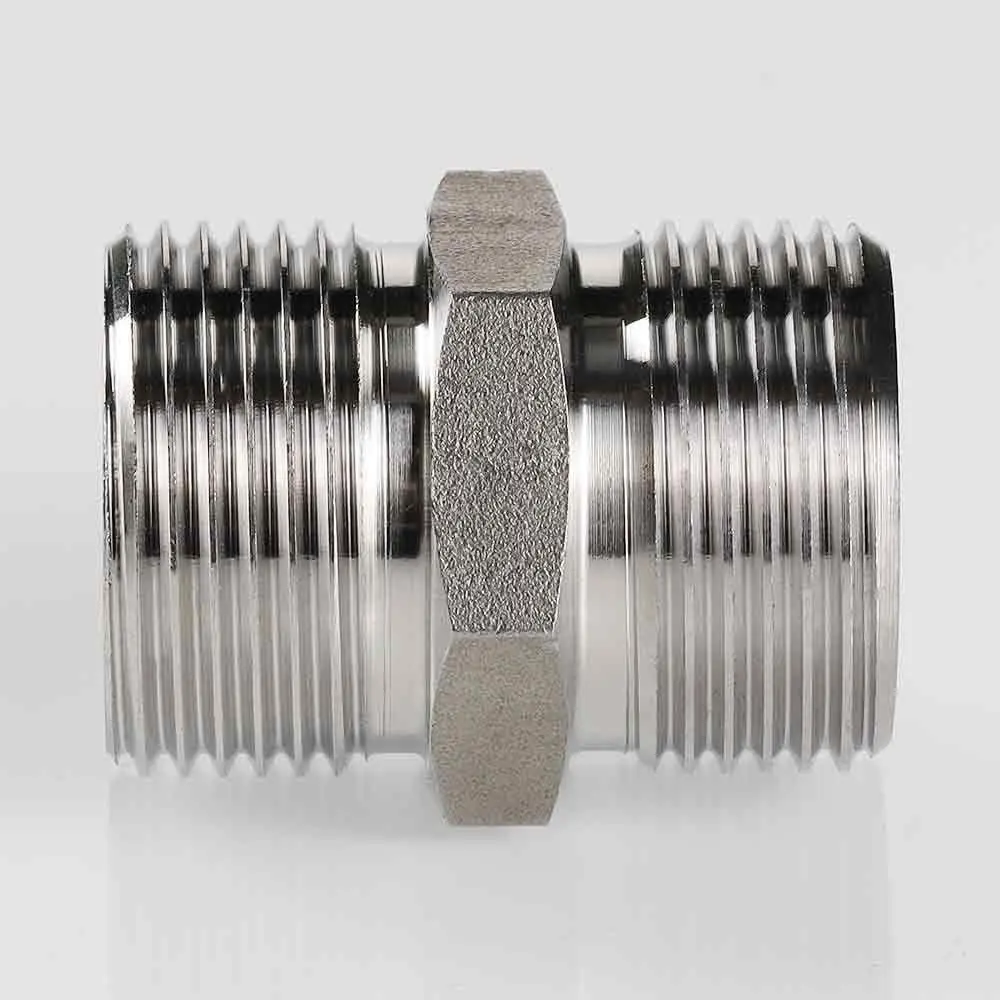 Фото 5 Ниппель Valtec 3/4"x3/4" НР нержавеющая сталь 2 шт