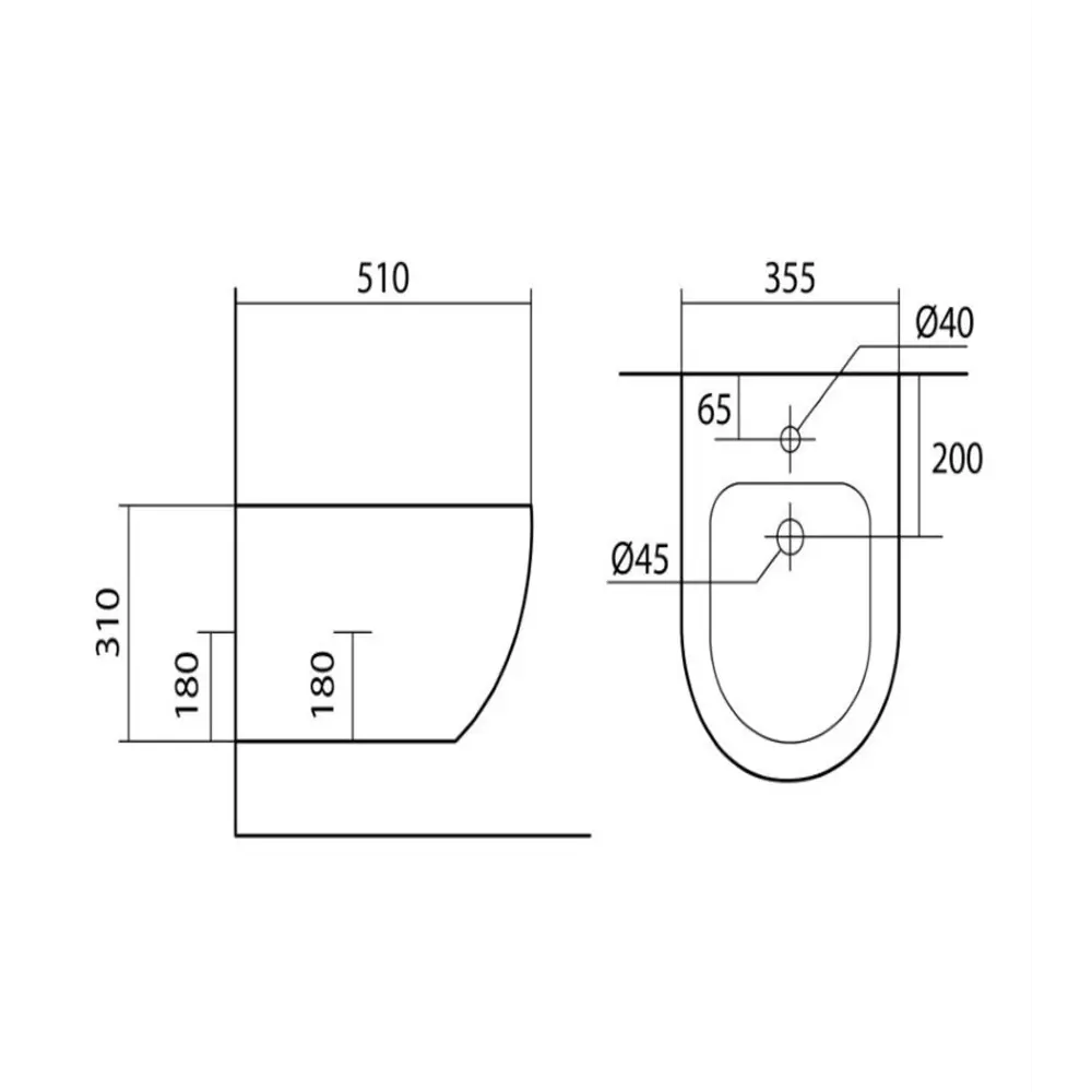 Фото 2 Биде Aquatek 00000119756 35.5x31см Фото 2 Биде Aquatek 00000119756 35.5x31см