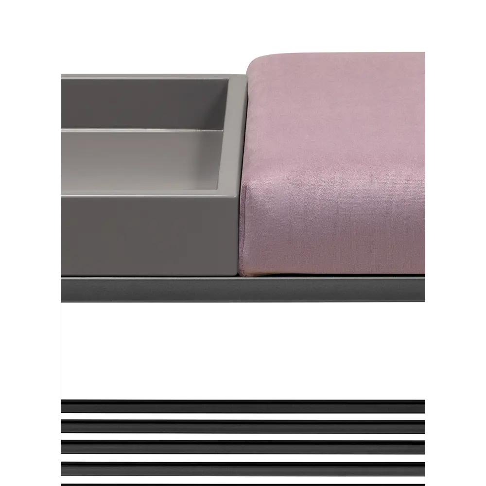 Фото 8 Банкетка Greenween Ruby box Dusty Pink 40x45x85 см цвет черный Фото 8 Банкетка Greenween Ruby box Dusty Pink 40x45x85 см цвет черный