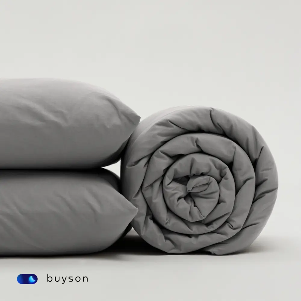 Фото 10 Простыня buyson BuyRelax серая 160x200 см, хлопок, на резинке