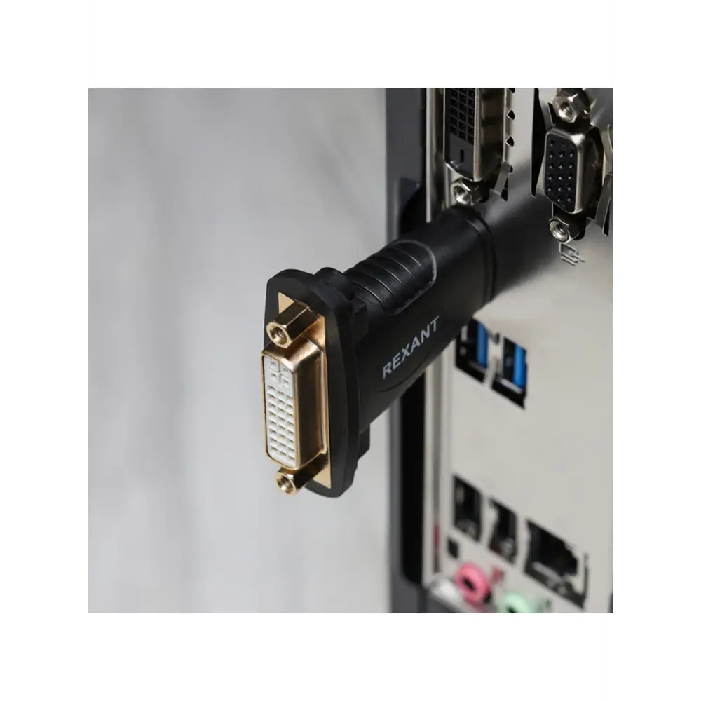 Фото 3 Переходник Rexant штекер HDMI - гнездо DVI-I