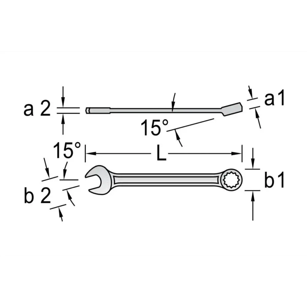 Ключ рожковый Norgau Industrial SKE-176-468 46 мм ✳️ купить по