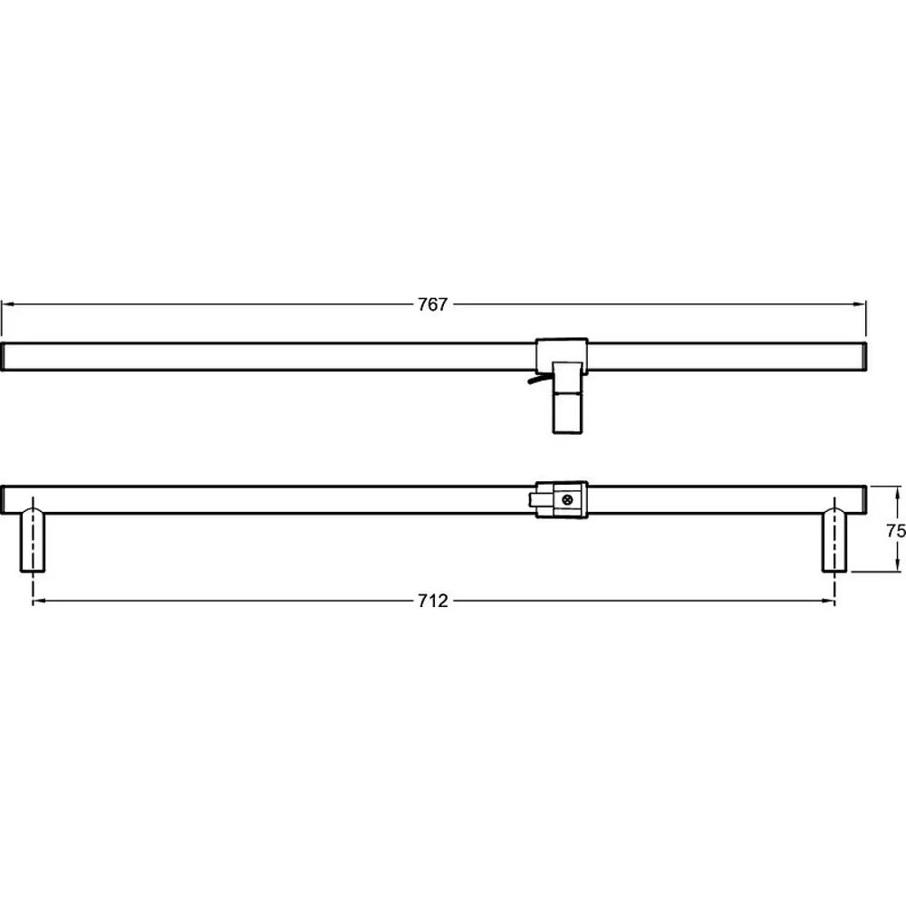 Фото Штанга для душа Jacob Delafon Eo E8524-BN 76см цвет хром