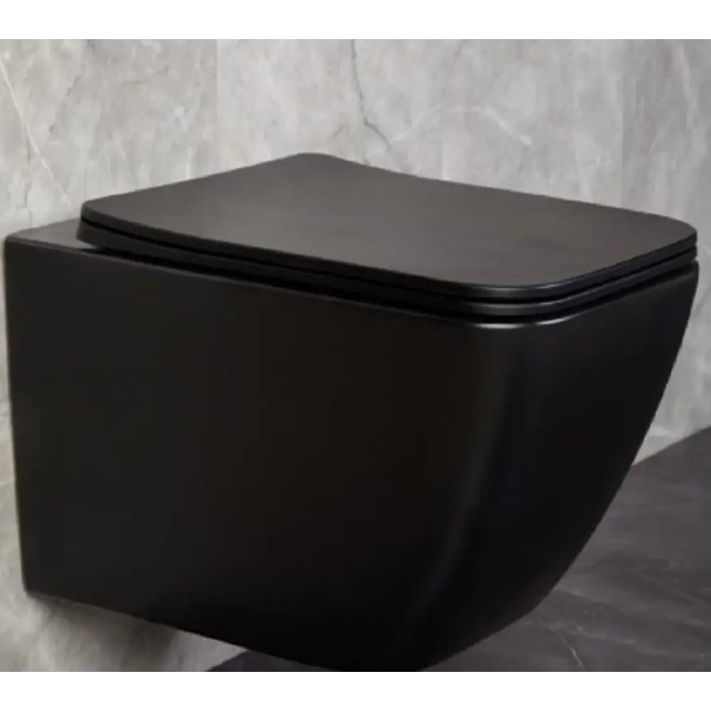 Фото Унитаз подвесной Ottimo 052E-MB безободковый с сиденьем микролифт