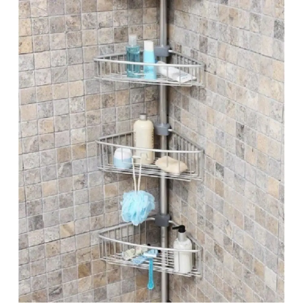 Фото Полка для ванной комнаты Primanova M-N29-30-E Угловая цвет хром Фото Полка для ванной комнаты Primanova M-N29-30-E Угловая цвет хром