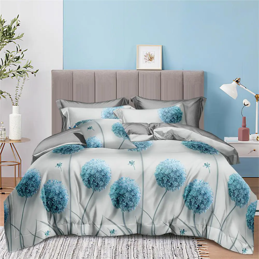 Фото Комплект постельного белья Home Mercury Аллиум 22367, семейный, поплин, разноцветный