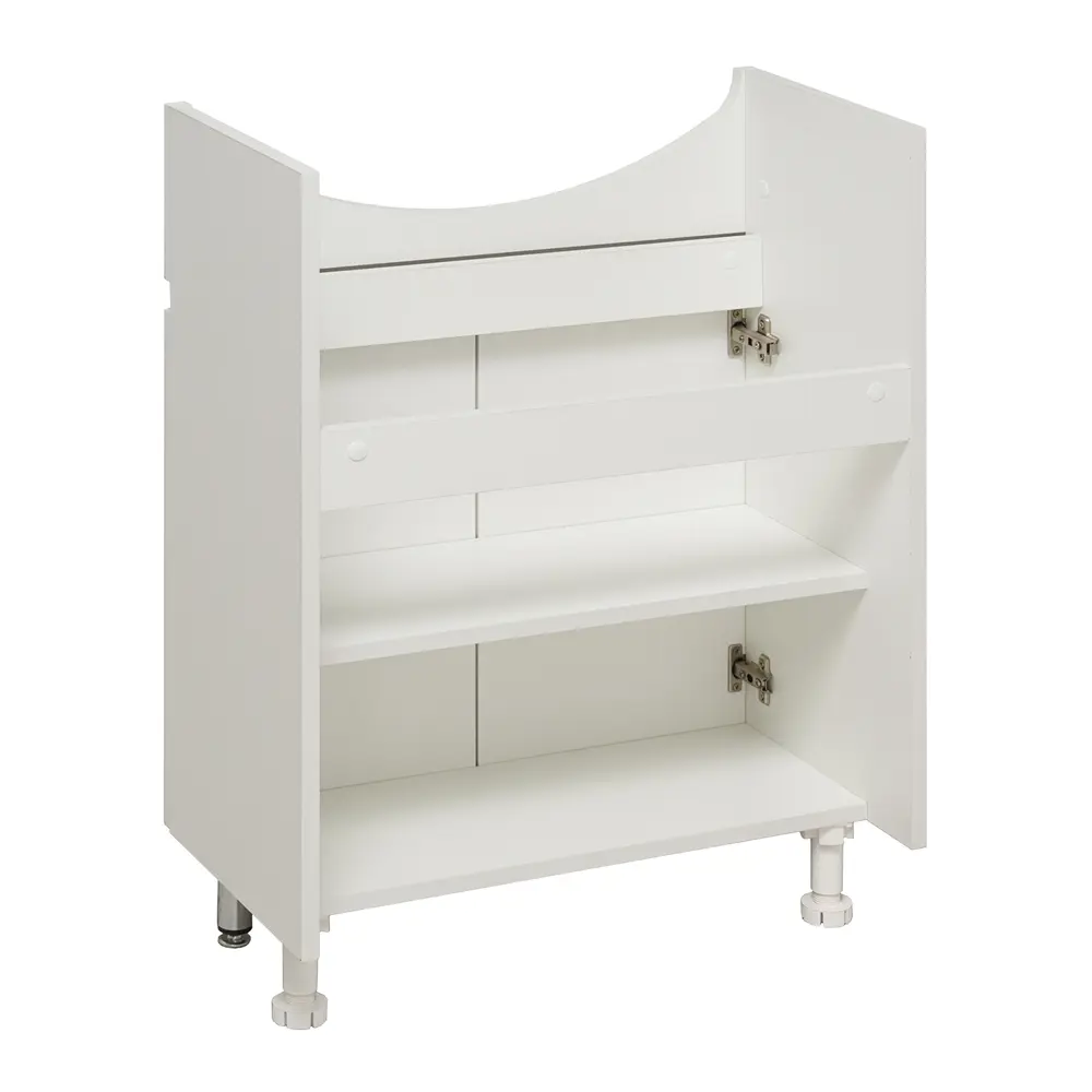 Фото 3 Тумба с раковиной Runo Лада 60 см напольная цвет белый