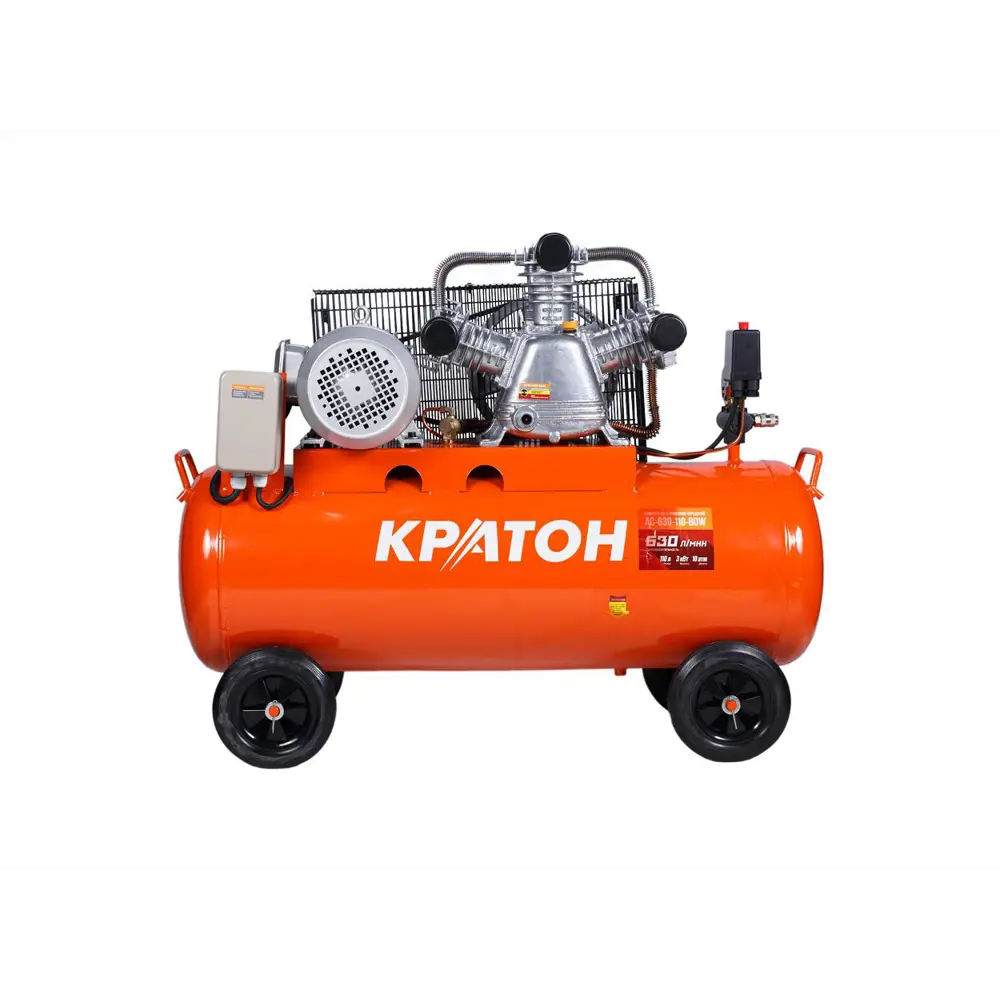 Фото 4 Компрессор поршневой Кратон AC-630-110-BDW, 100 л, 630 л/мин Фото 4 Компрессор поршневой Кратон AC-630-110-BDW, 100 л, 630 л/мин