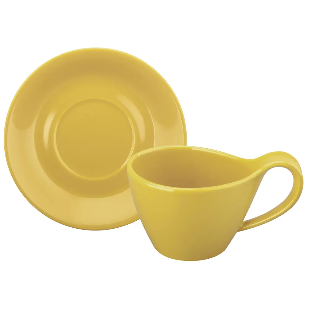 Фото 7 Чайный набор 2 предмета 150 мл Elan Gallery Колоранс фарфор цвет желтый