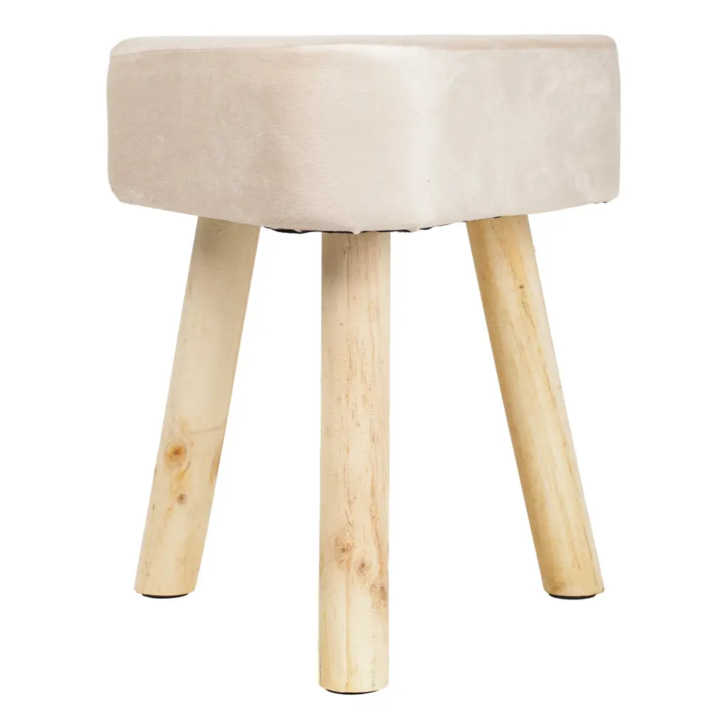 Фото 2 Пуф на ножках полиэстер Dream River бежевый 32x36 см Фото 2 Пуф на ножках полиэстер Dream River бежевый 32x36 см