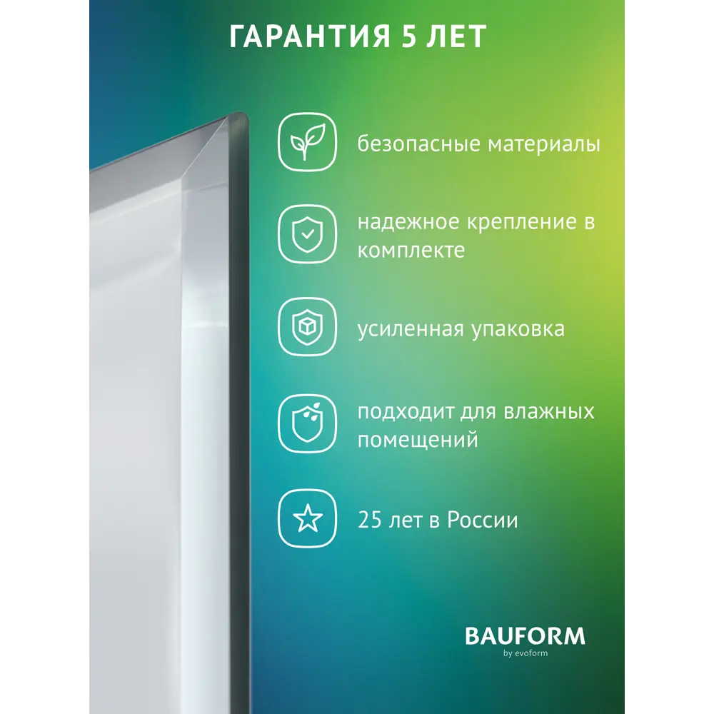 Фото 9 Зеркало для ванной BAUFORM SP 9768 60x100см