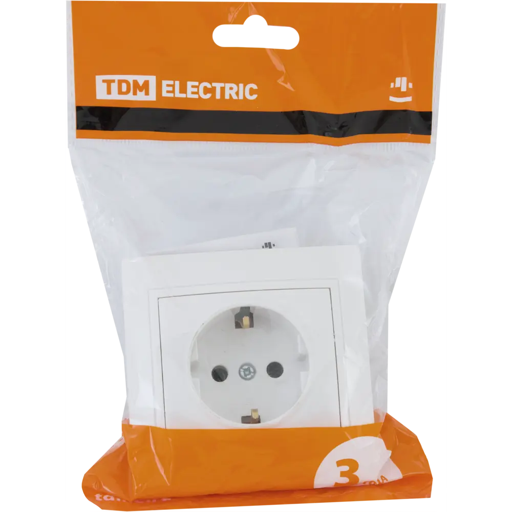 Фото 7 Розетка встраиваемая Tdm Electric Таймыр с заземлением цвет белый