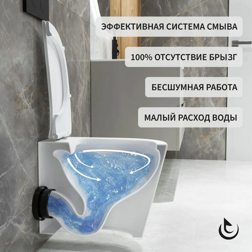 Фото 3 Инсталляция с унитазом Grohe 98240S476V и гигиеническим душем, белая кнопка