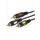 Шнур Rexant Gold 3 RCA - 3 RCA 1.5м черный