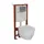 Комплект инсталляции Bauedge Bau Ideal E458103-BL0001-E00117, с унитазом безободковым Dream клавиша Wheel, нержавеющая сталь хром